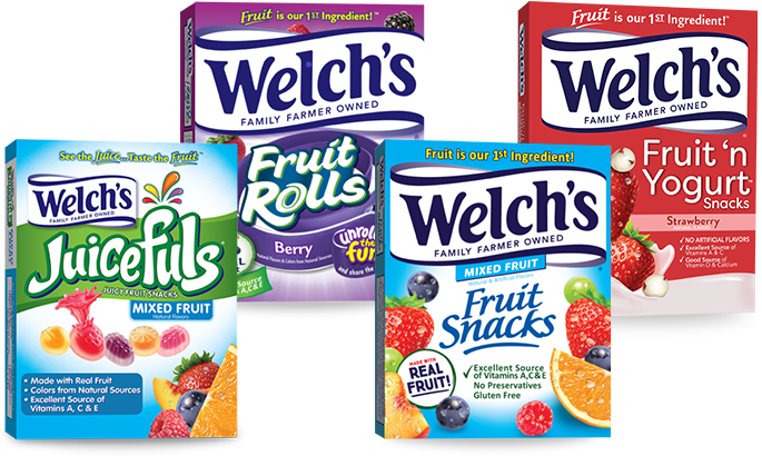 Welch’s® Fruit Snacks, Welch’s® Juicefuls® Juicy Fruit Snacks, Fruit ‘n ...